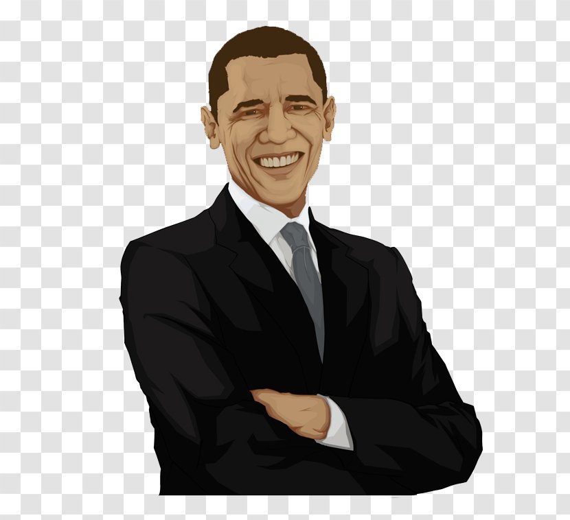 Barack Obama Rendering - Gentleman - Hand Painted Head Picture Transparent PNG