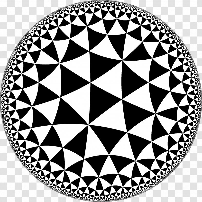 Circle Limit III Tessellation Euclidean Geometry Mathematics - Hexagonal Tiling - Circular Pattern Transparent PNG