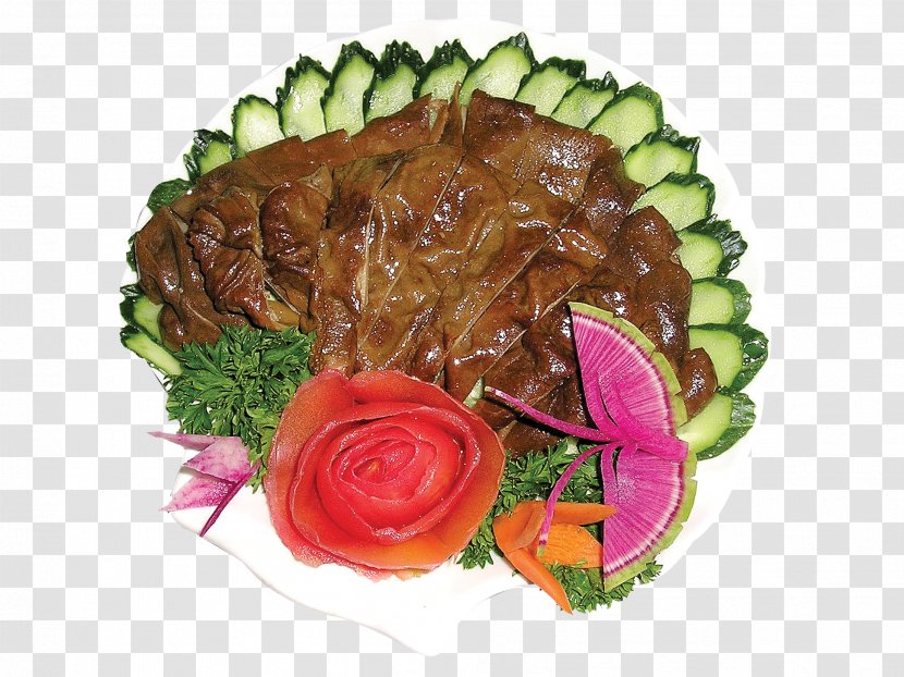 Roast Beef Doenjang Chinese Cuisine Smoking Food - Watercolor - Tatu Smoked Garlic Sauce Transparent PNG
