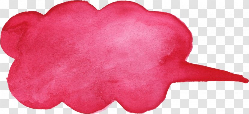 Speech Balloon Watercolor Painting - Petal - Red Transparent PNG