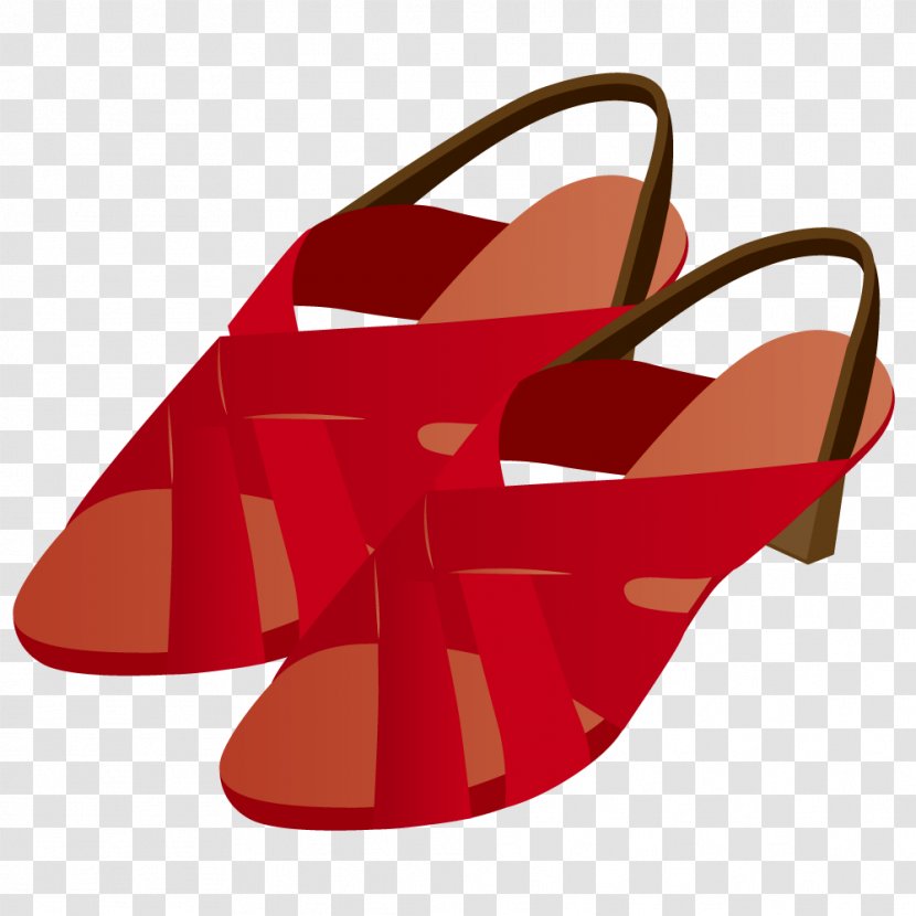 Woman Sandle Clipart. - Sandal - Flip Flops Transparent PNG