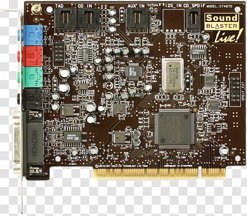 Sound Blaster X-Fi Cards & Audio Adapters Live! Creative Technology - Industry Standard Architecture - Interface Transparent PNG