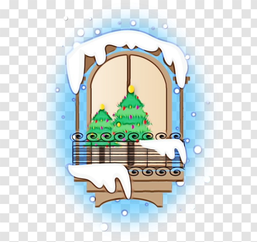 Christmas Tree Watercolor - Wet Ink - Art Architecture Transparent PNG