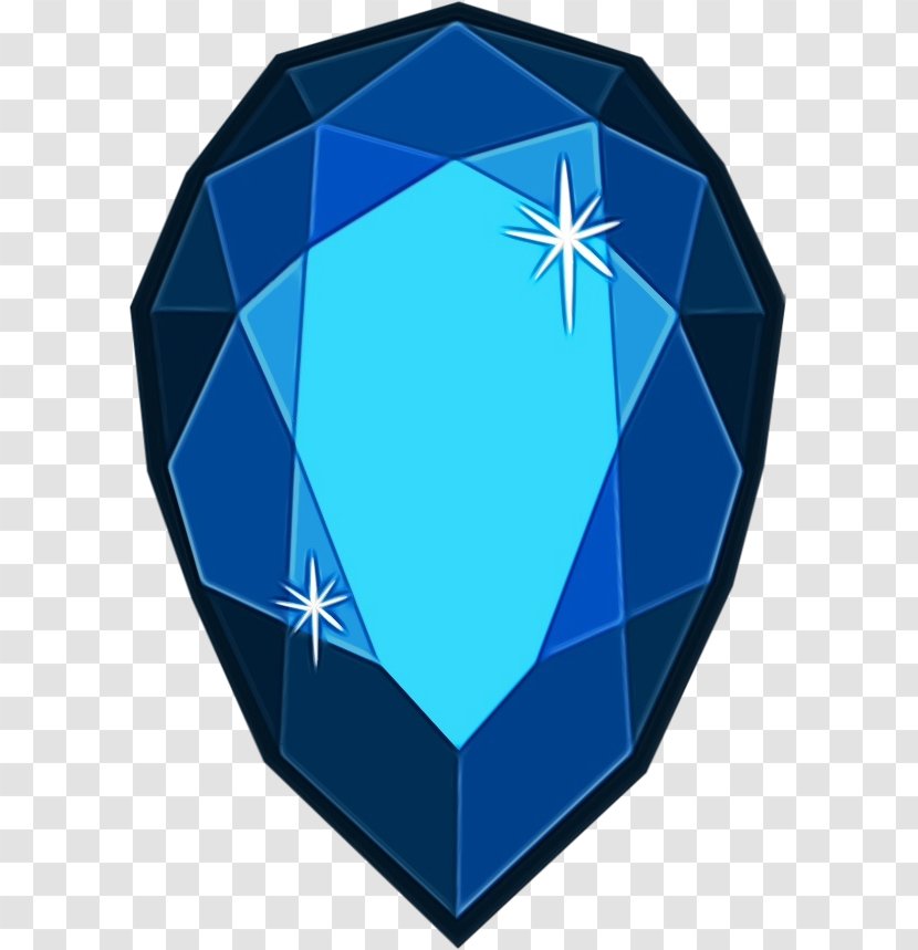 Blue Cobalt Electric Pattern Gemstone - Symbol Logo Transparent PNG