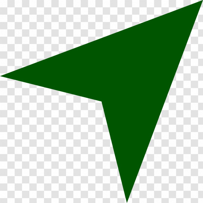 Triangle Line Point - Green - 16 Transparent PNG