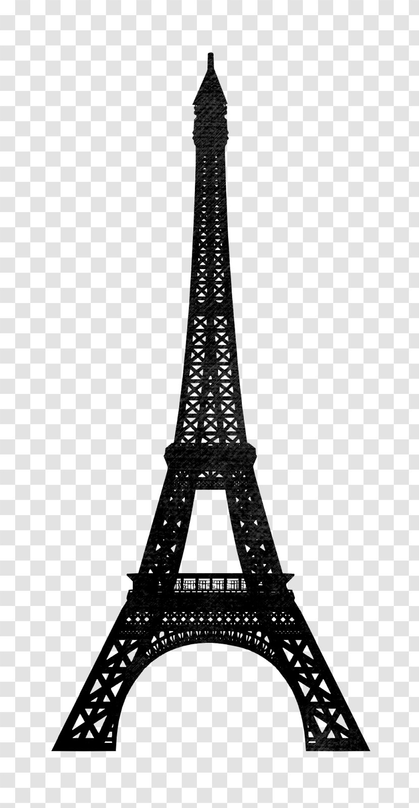 Eiffel Tower Building - Monochrome - Paris Transparent PNG