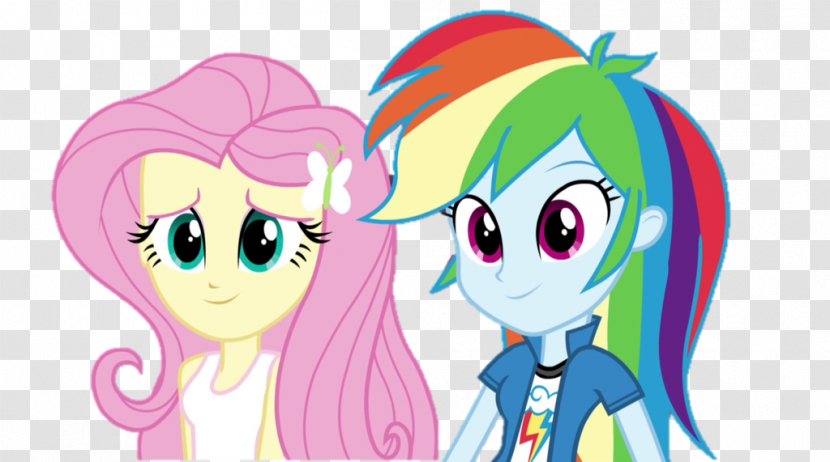 Rainbow Dash Pinkie Pie Fluttershy Rarity Applejack - Heart - Shy Kiss Transparent PNG