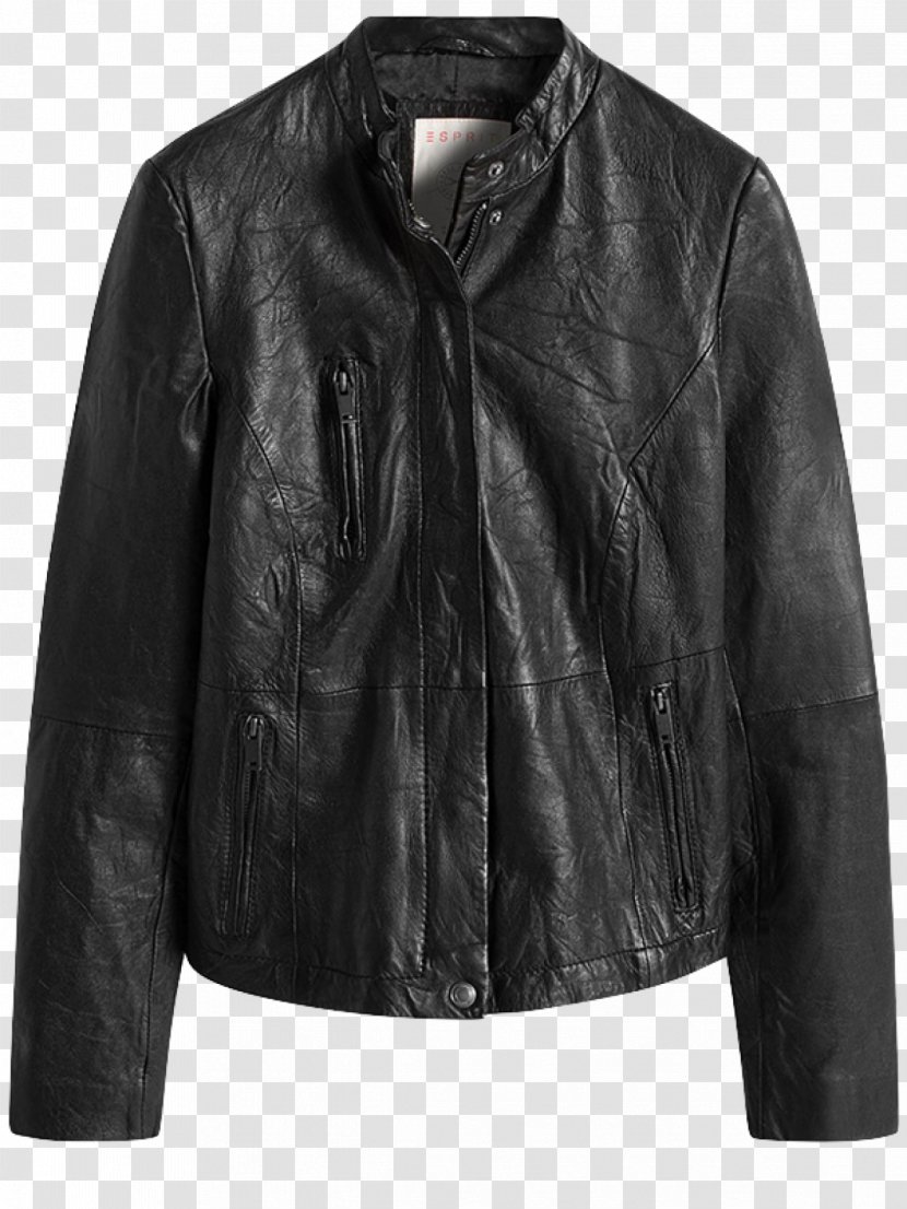 Leather Jacket Flight Clothing Sport Coat - Lining Transparent PNG