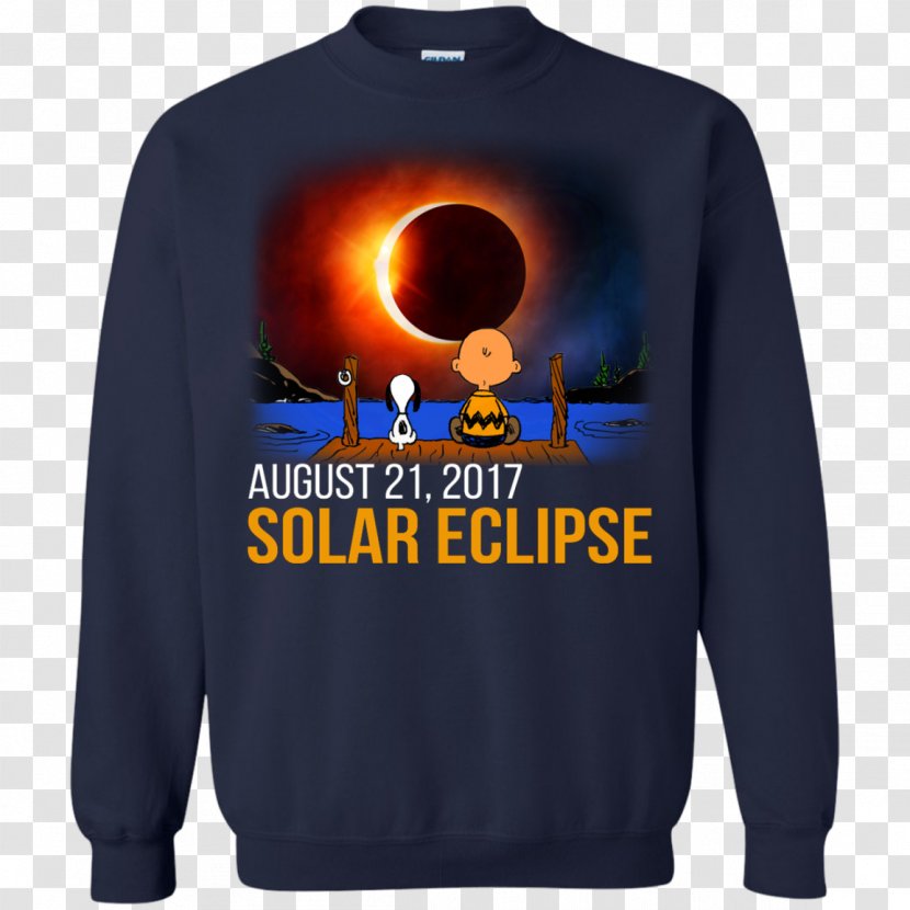 T-shirt Hoodie Sweater Sleeve - Active Shirt - Solar Eclipse Transparent PNG