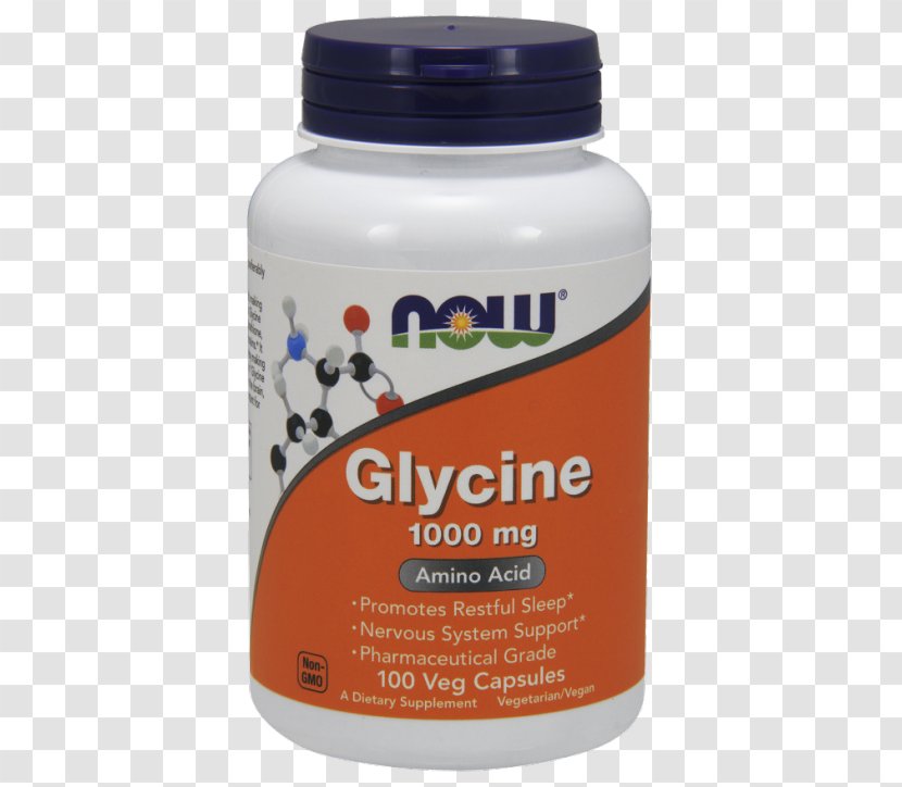 Dietary Supplement Glycine Capsule NOW Foods Vegetable Transparent PNG
