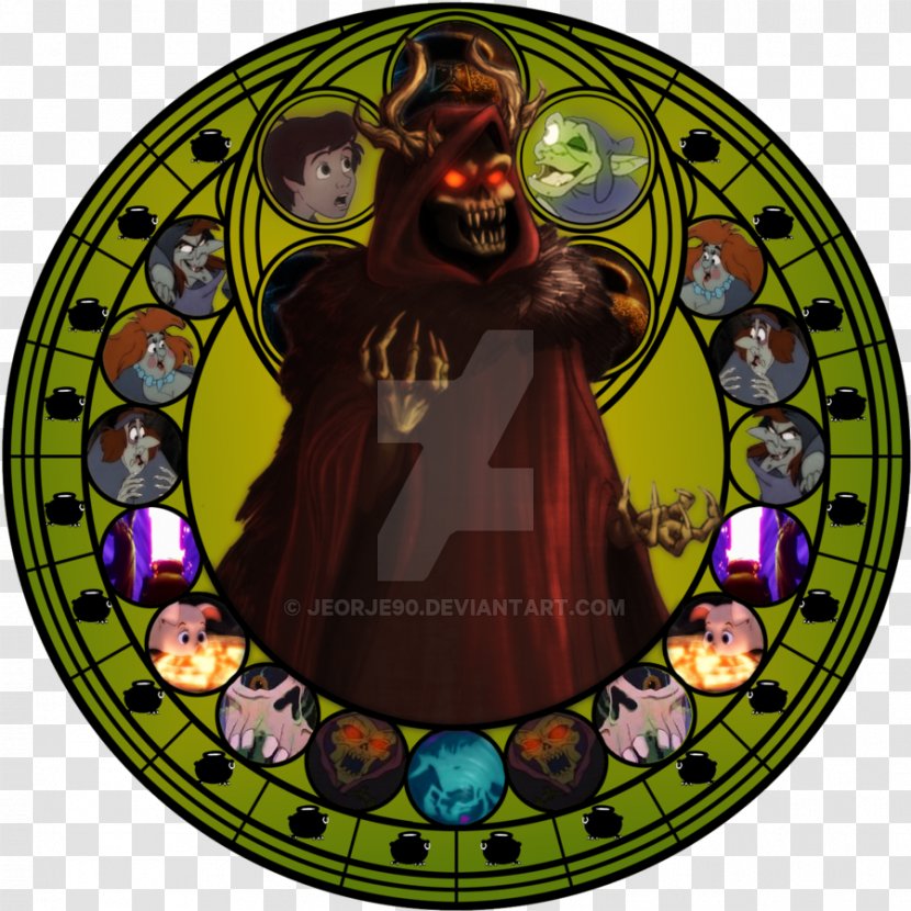 Stained Glass Horned King Maleficent The Walt Disney Company World - Material - 3d Hearts Transparent PNG