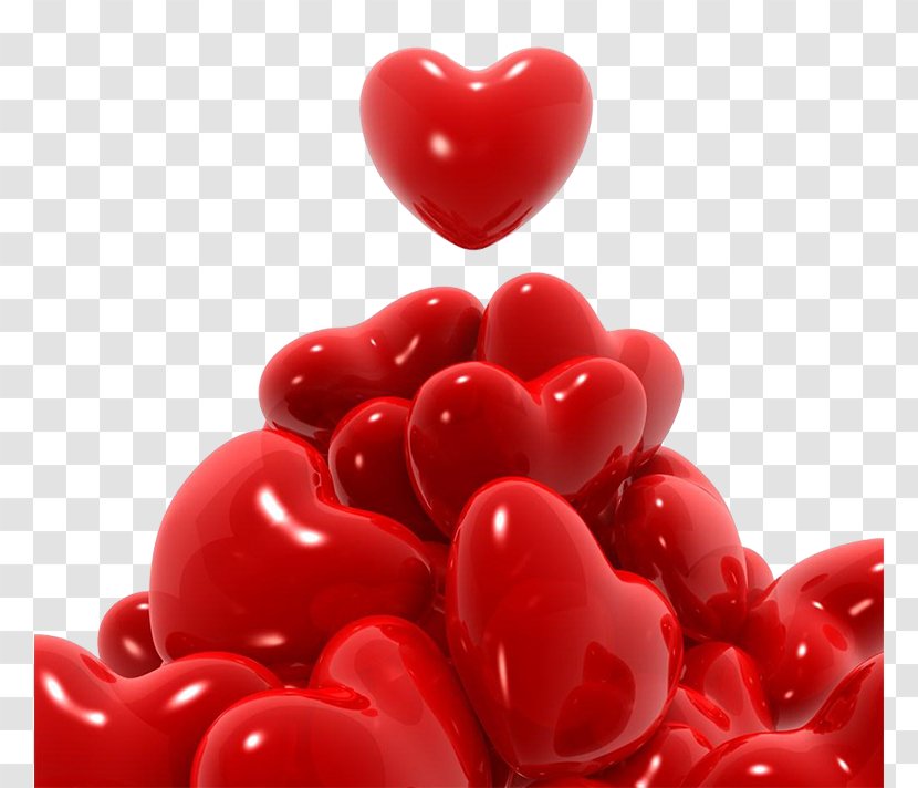 Heart Valentines Day Clip Art - Tree - 3D Hearts Transparent PNG