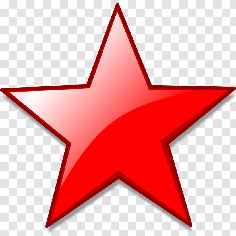 Five-pointed Star Clip Art - Royaltyfree - Red Transparent PNG