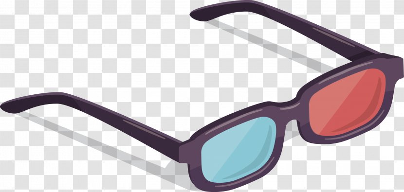 3D Film Stereoscopy Cinema Polarized System - Computer Animation - Glasses Vector Transparent PNG