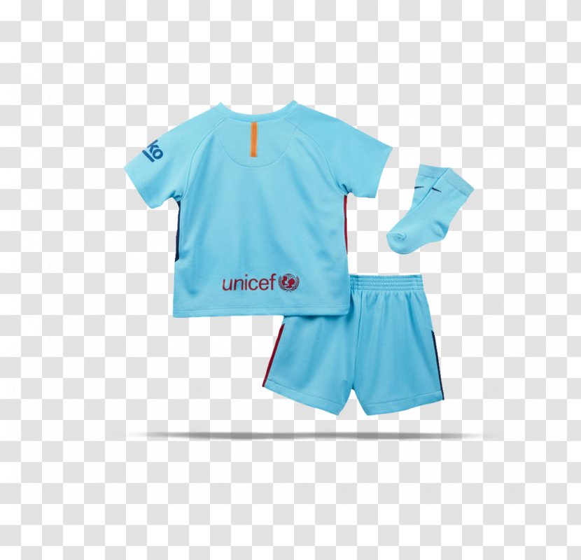 FC Barcelona T-shirt 2017-2018 Away Nike Baby Kit Football Sleeve - Fc Transparent PNG