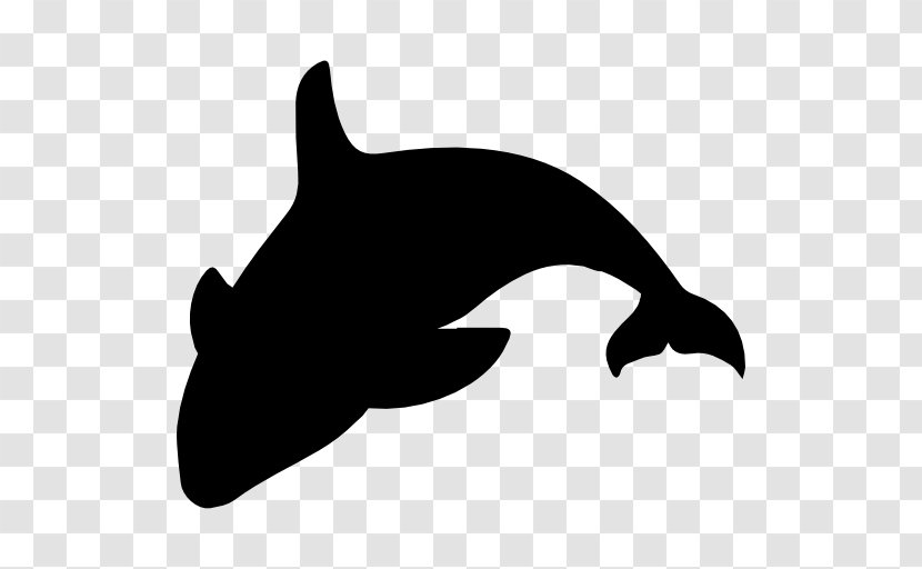 Silhouette Animal Killer Whale Clip Art - Black - Nature Sea Animals Transparent PNG