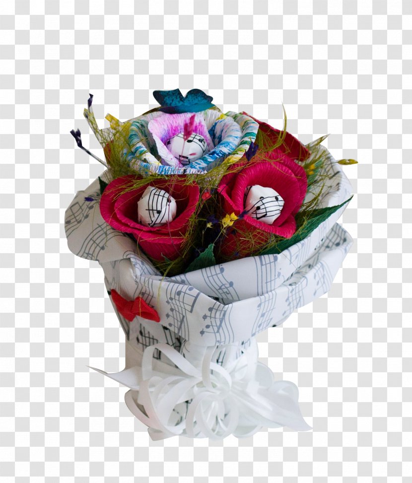 Food Gift Baskets Flower Bouquet Cut Flowers - Rose - Lindt Transparent PNG