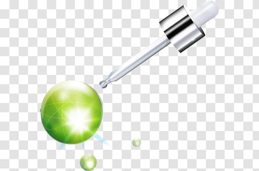 Essential Oil Download Drop - Pasteur Pipette - Dew Drops Green Makeup Transparent PNG