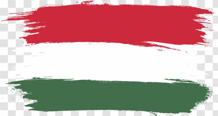 Flag Of Hungary Italy - Flags The World - Watercolor Stroke Transparent PNG
