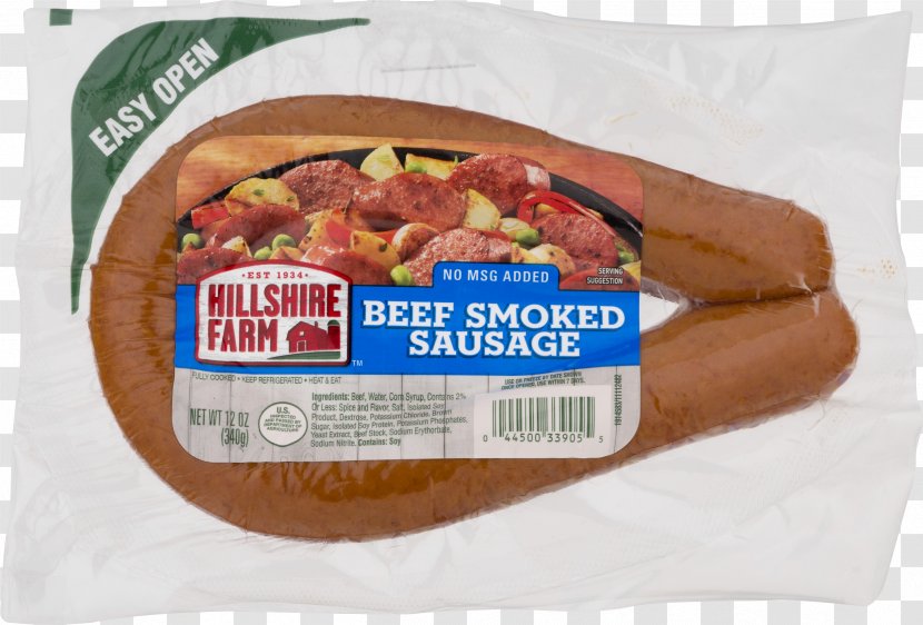 Summer Sausage Rookworst Hillshire Farm Smoking - Beef - Smoked Transparent PNG