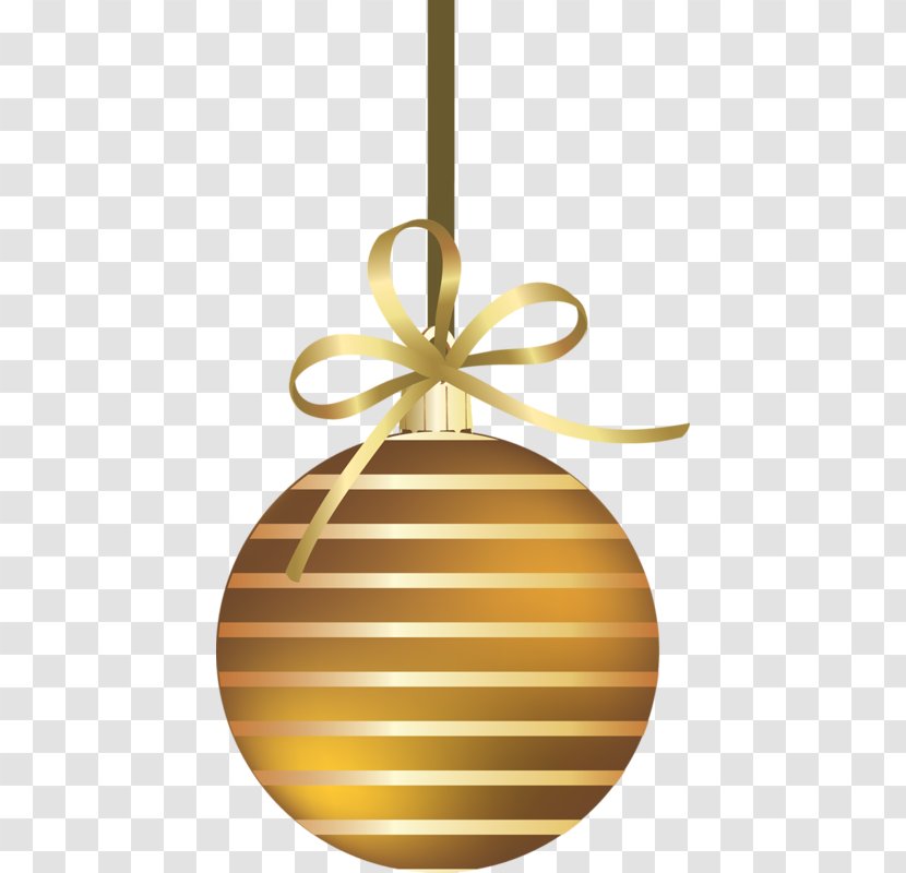Christmas Ribbon Clip Art - Decoration - Gold Transparent PNG