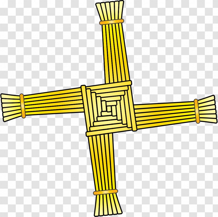 Brigid's Cross Christian Imbolc - Yellow Transparent PNG