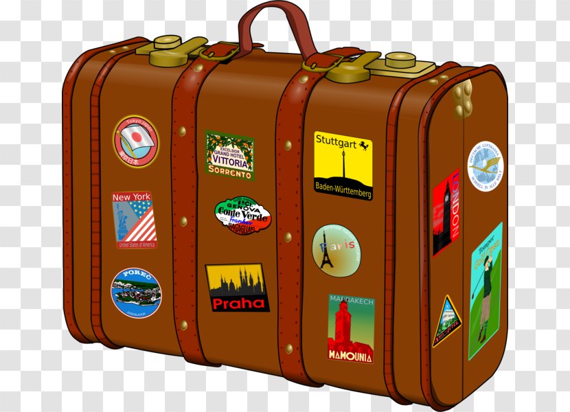 Suitcase Baggage Travel Clip Art - Hand Luggage - Retro Transparent PNG