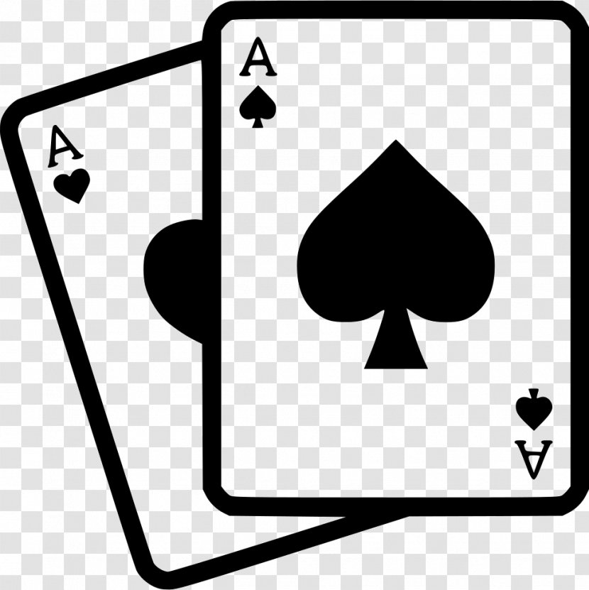 Blackjack Ace Of Spades Playing Card - Line Art - King Transparent PNG