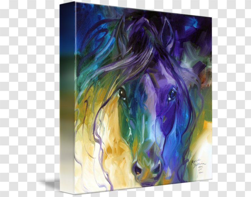 Horse Watercolor Painting Art Acrylic Paint - Visual Arts - Abstract Blue Transparent PNG
