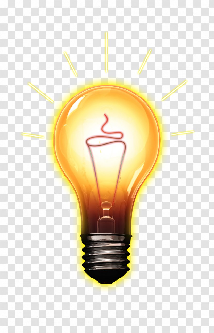 Incandescent Light Bulb Electricity Lamp - Fixture - Golden Transparent PNG