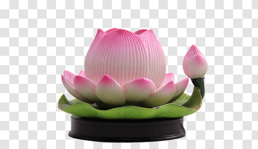 Guanyin Buddhism JD.com - Pink - Lotus Modelling Candlestick Transparent PNG