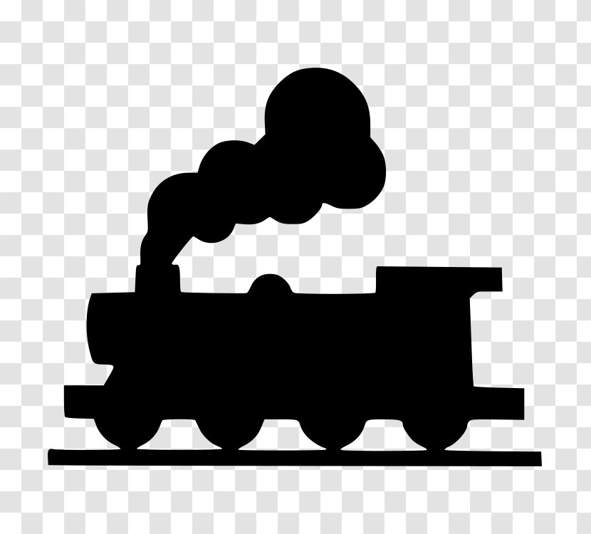 Rail Transport Train Track Locomotive - Black And White Transparent PNG