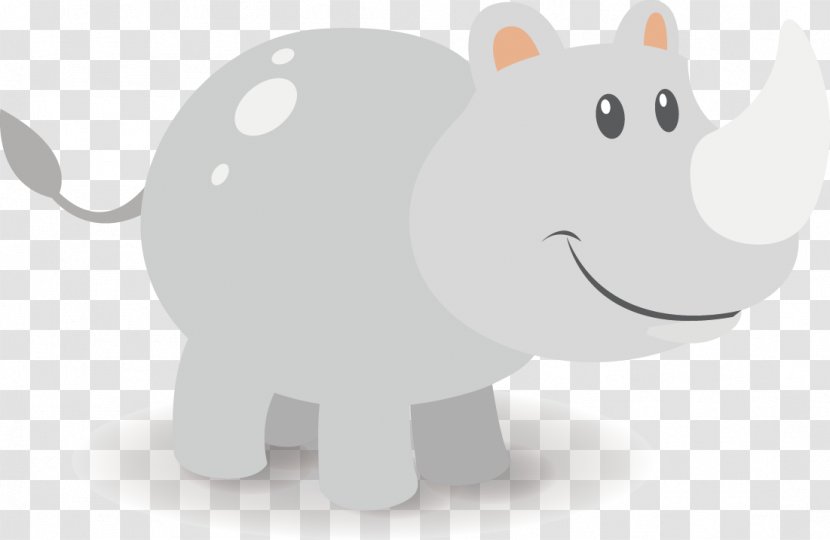 Rhinoceros Cat Illustration - Computer - Hippo Vector Transparent PNG