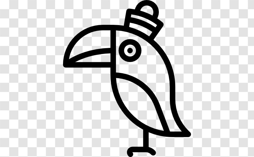 Bird - Black And White - Pirate Parrot Transparent PNG