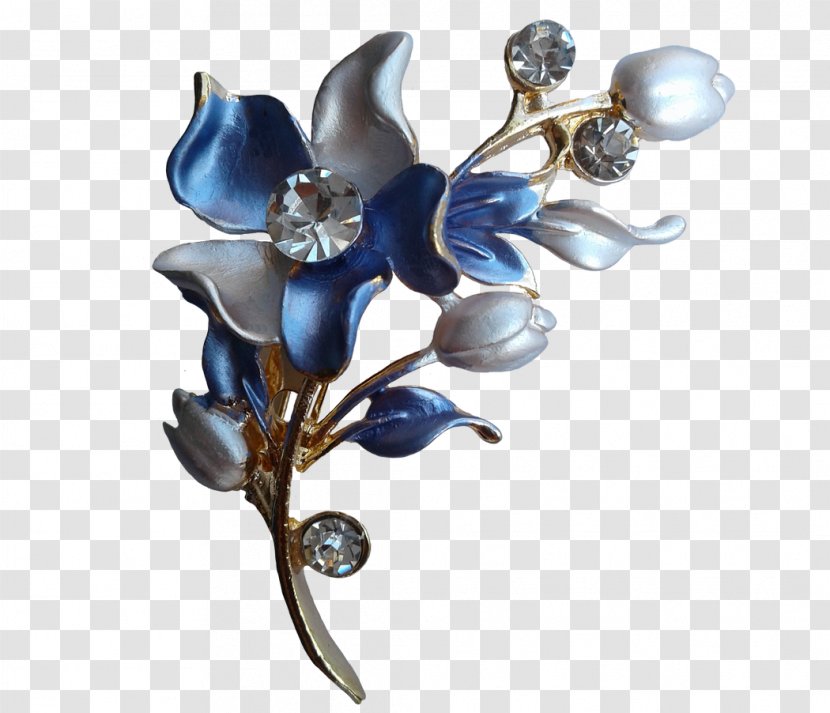 Brooch Cobalt Blue Flower Jewellery - Pimple Transparent PNG