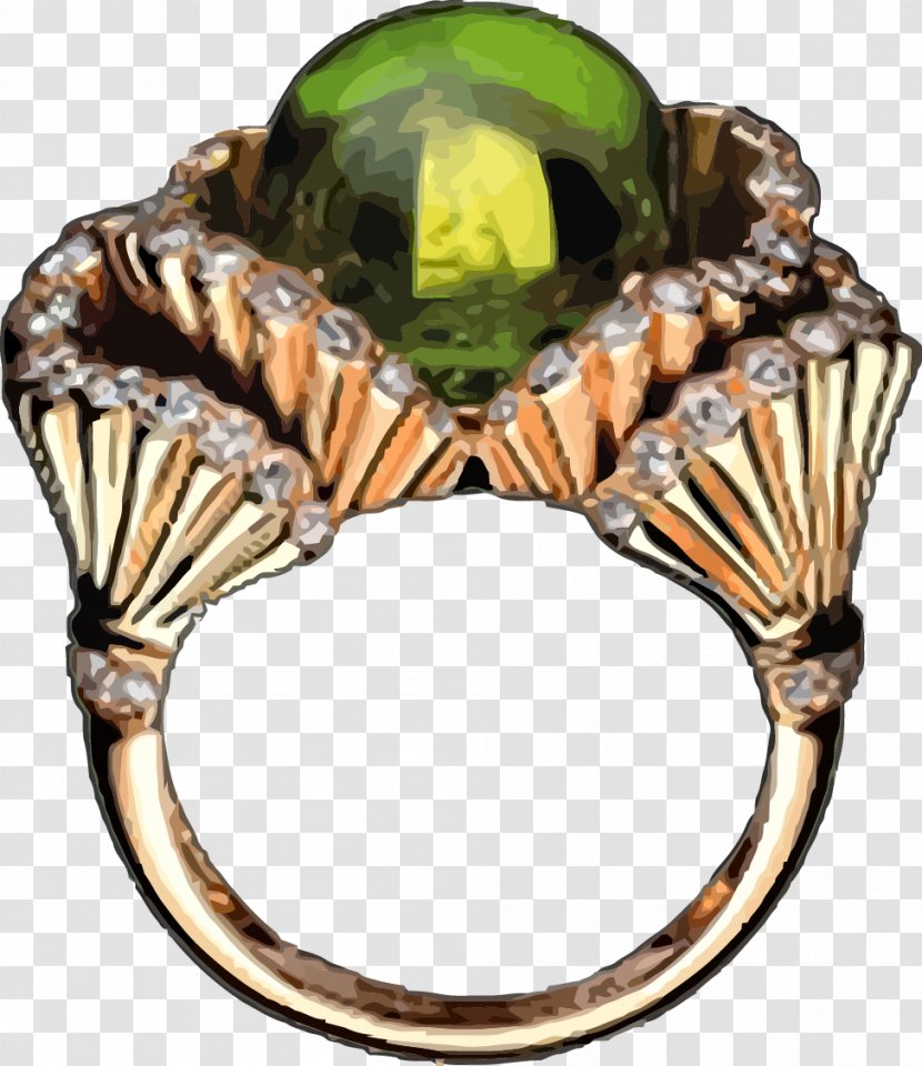 Ring Boucheron Jewellery Gemstone Diamond - Vector Emerald Transparent PNG