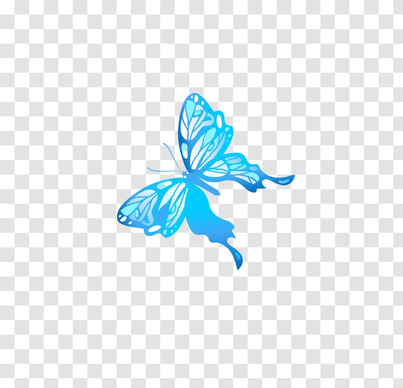 Butterfly Blue Computer File - Yellow Transparent PNG