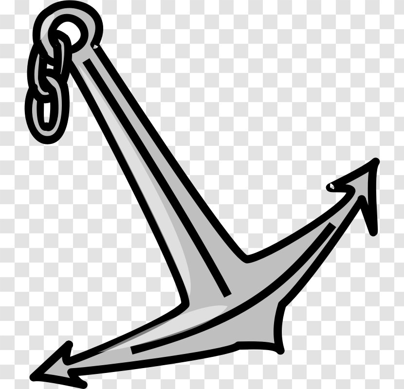 Anchor Clip Art - Black And White - Picture Of An Transparent PNG