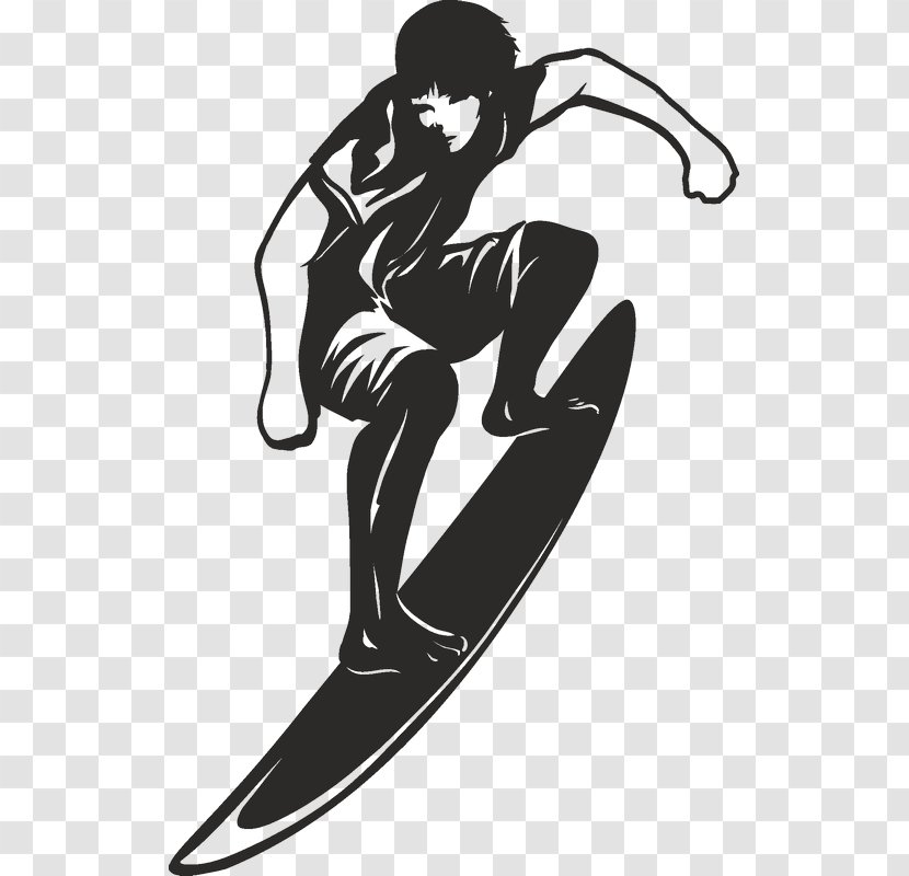 Black And White Surfing Clip Art - Joint Transparent PNG