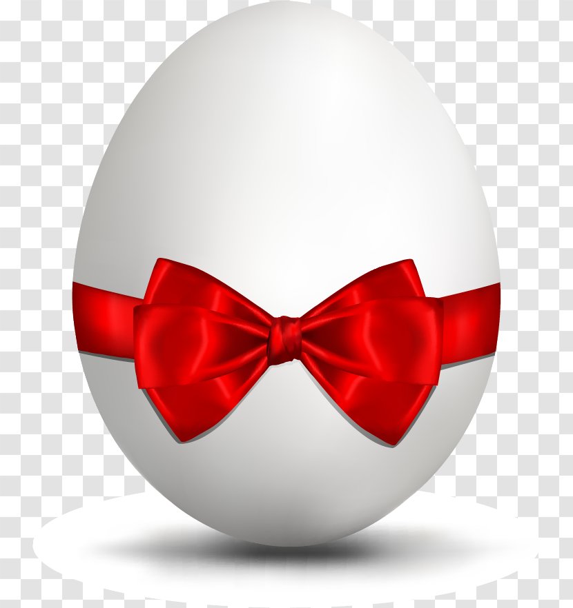 Easter Egg Clip Art - Red - Vector Hand-painted Eggs And Bow Transparent PNG