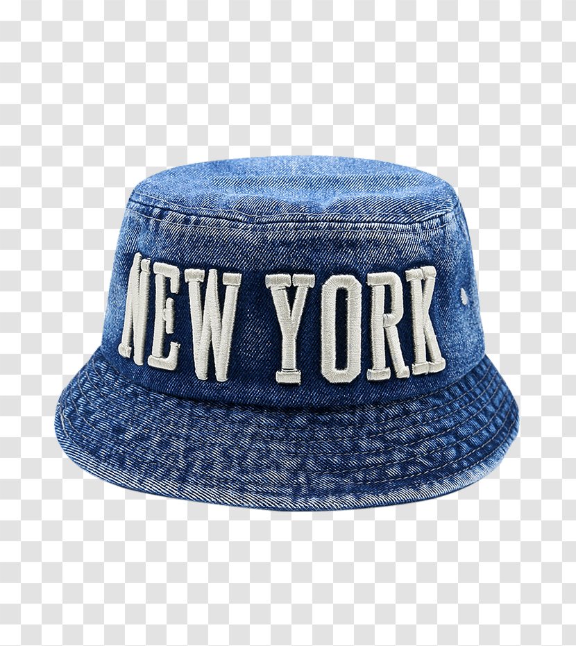 Bucket Hat Denim Embroidery Cap M - Headgear Transparent PNG