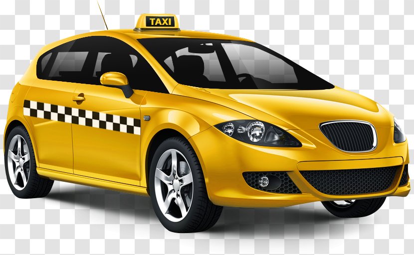 Taxi Car Rental Airport Bus Yellow Cab - Family Transparent PNG