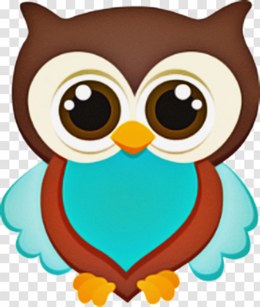 Owl Cartoon - Green - Bird Of Prey Transparent PNG