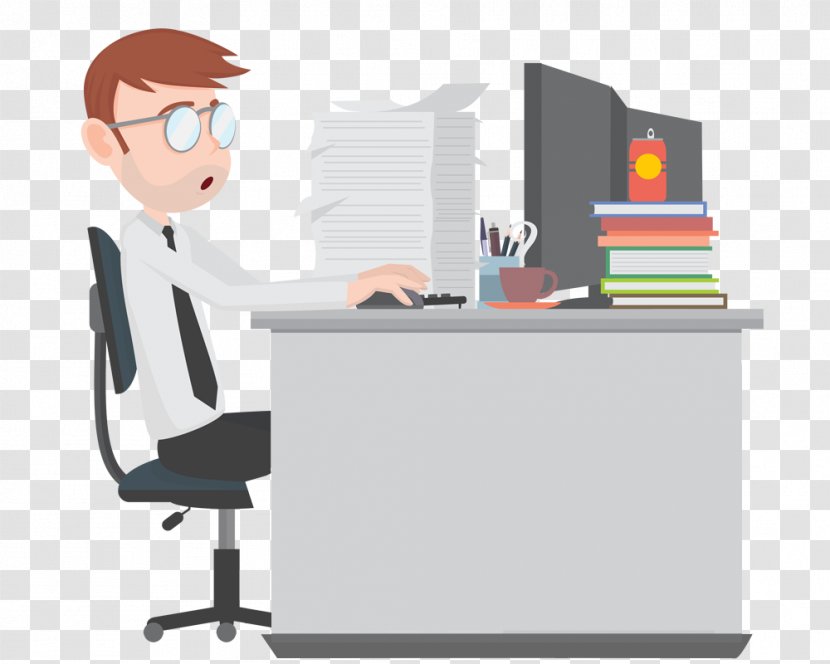 Business Desk Enterprise Resource Planning Management - Male White-collar Work With Computers Transparent PNG