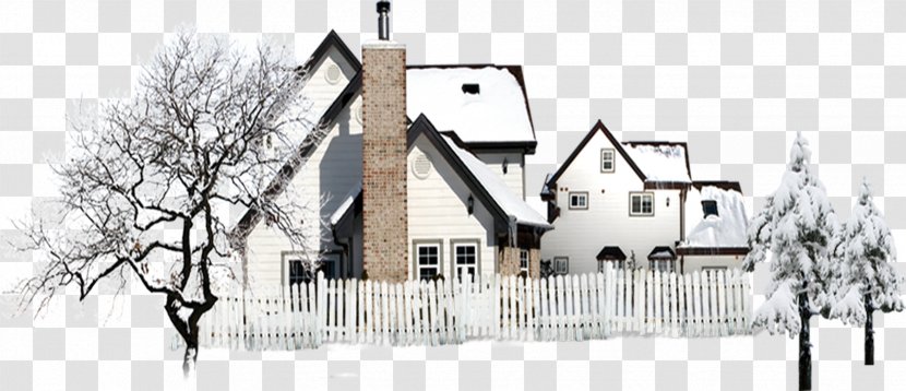 Winter House Snow - Small Trees Pattern Transparent PNG