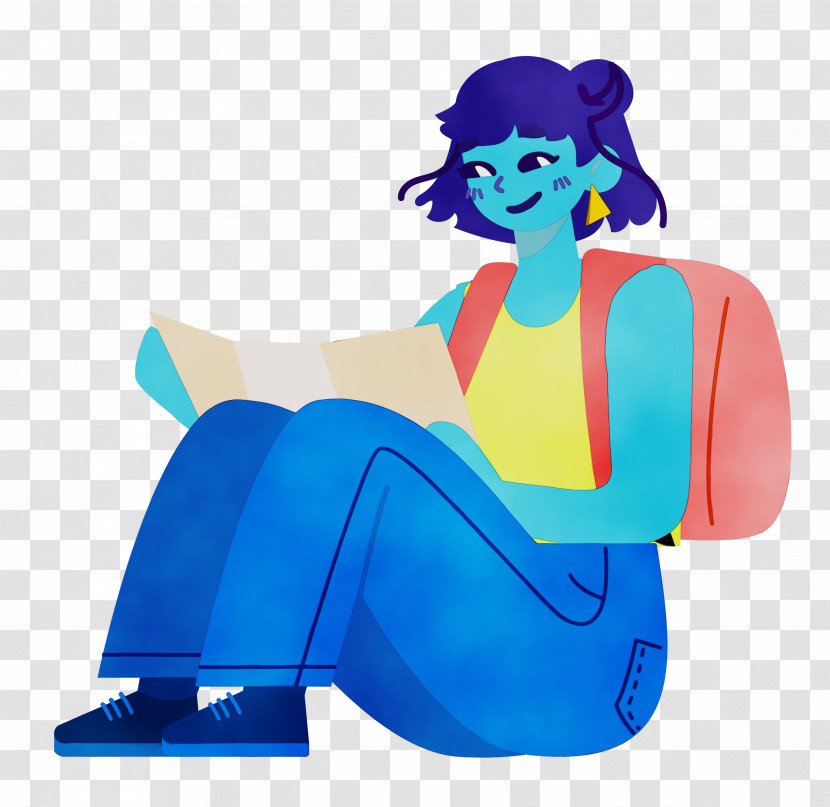 Cartoon Character Electric Blue M Electric Blue / M Shoe Transparent PNG