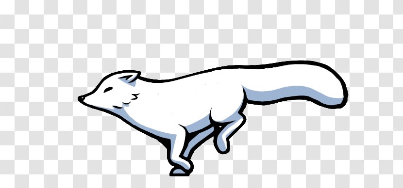 Arctic Fox Drawing Animation - Monochrome Transparent PNG