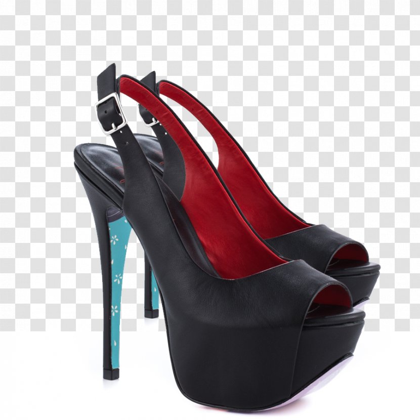 Heel Sandal Shoe - Red Transparent PNG