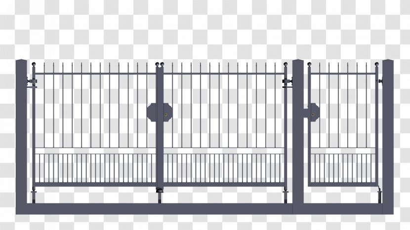 Gate Wrought Iron Inferriata Door Galvanization - Metal - White Fence Transparent PNG