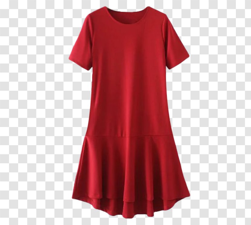 T-shirt Dress Sleeve Overskirt Collar - Clothing - Knee Length Work Dresses Transparent PNG